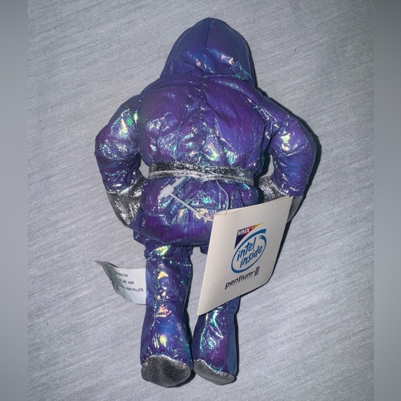 Intel Inside Space Man Bunny People Plush Beanie Blue Metallic Pentium II 90s - Picture 4 of 8